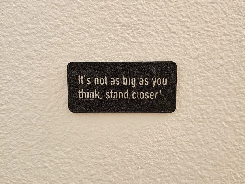 Funny Men's Bathroom Sign