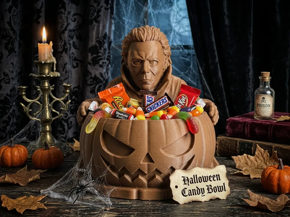 Accesorio de iluminación decorativa: Michael Myers Halloween Candy - Keys Bowl. Referencia del modelo original.