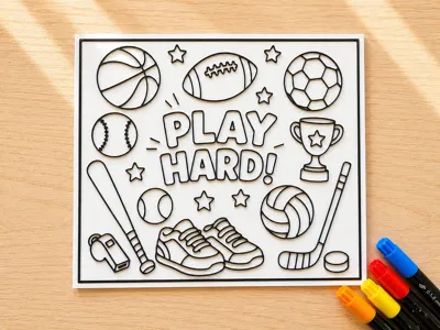 Sports Coloring Page