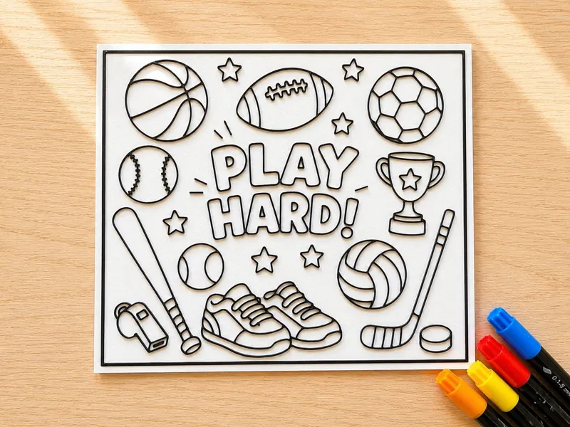 Sports Coloring Page