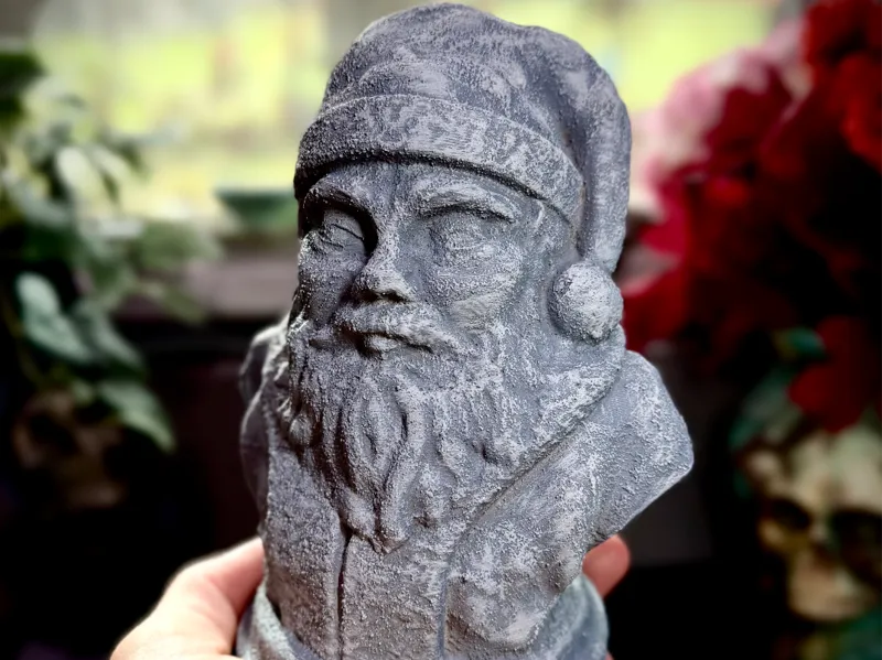 Santa Bust Statue