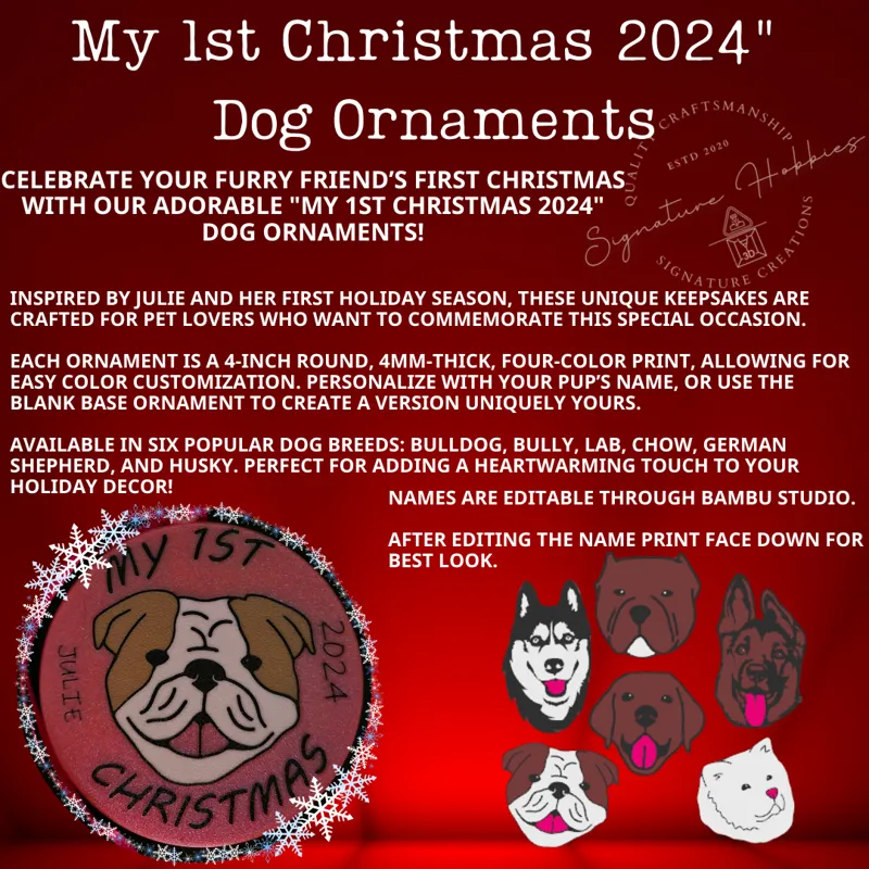 My 1st Christmas Dog Ornament