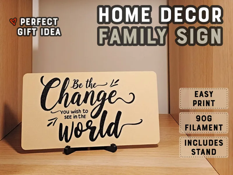 Home Decor Family Quote Sign w/ Stand