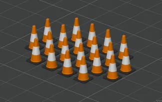 20 1:76 gauge model cones