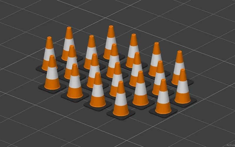 20 1:76 gauge model cones