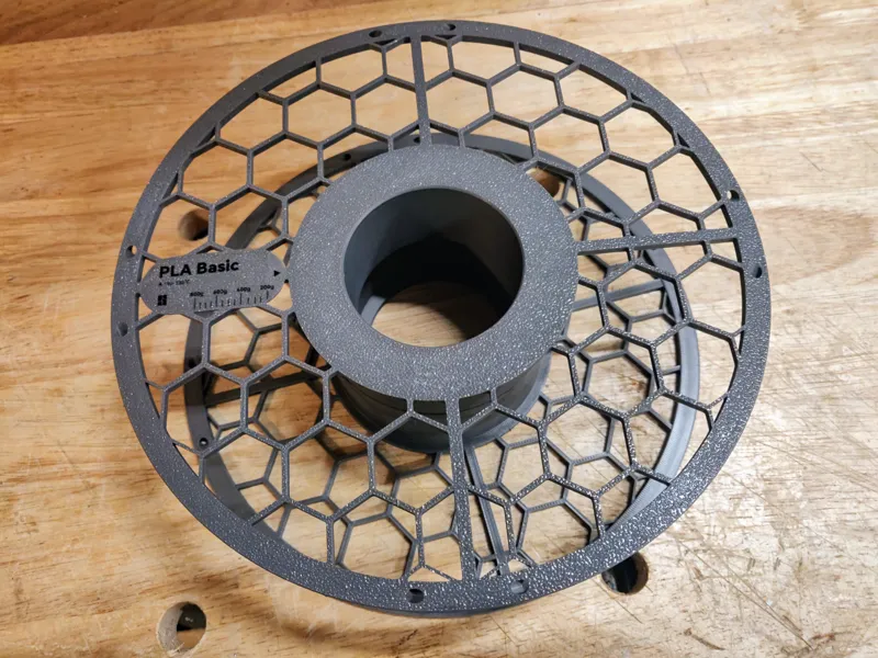 Less flimsy Reusable Hex Spool with Label