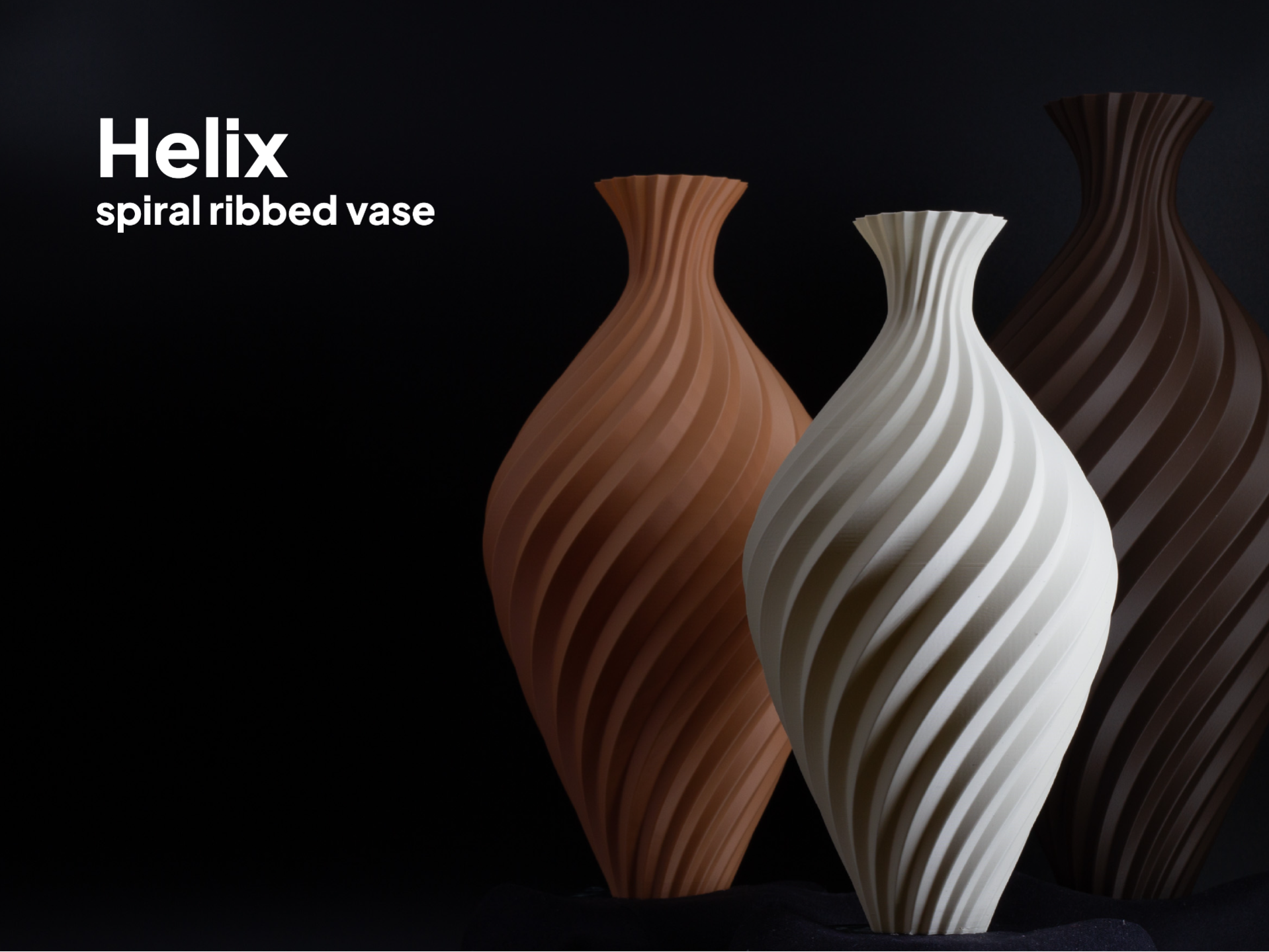 Helix - Spiral ribbed vase