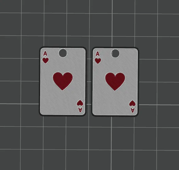 Pendientes de baraja y carta Poker As de corazones view 3