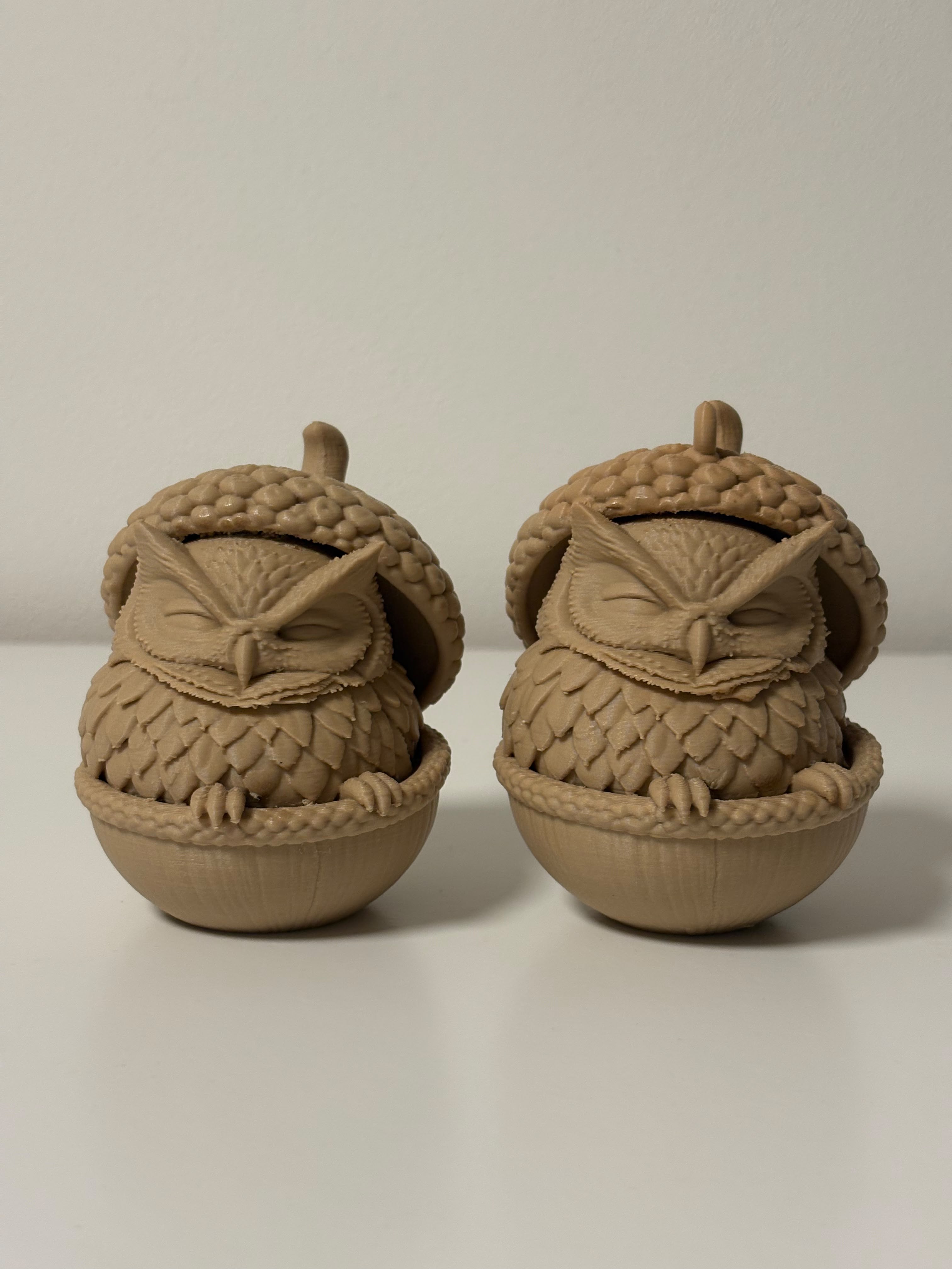 Acorn Owl Ornament – Standing & Hanging Versions - 1