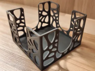 Voronoi organic pattern coaster organizer