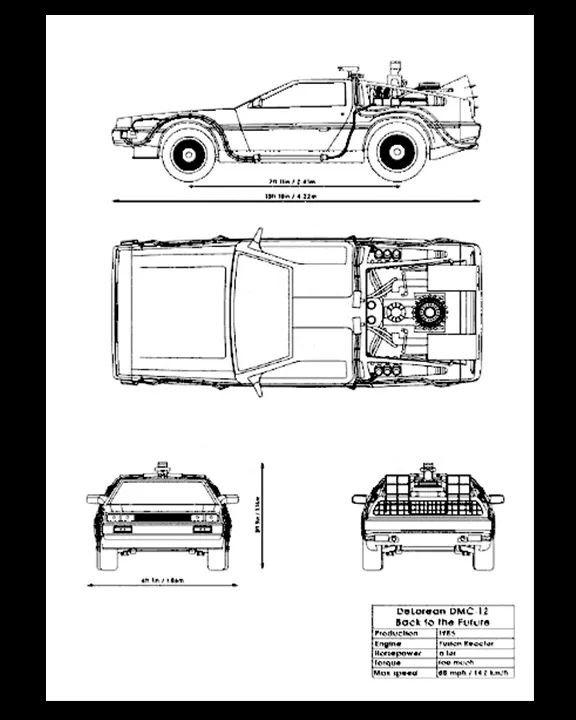 back to the Future Fan Art - Time Machine DeLorean