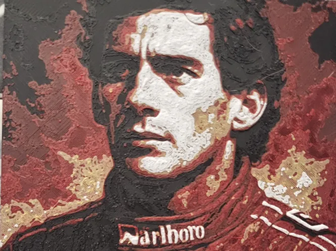 Ayrton Senna ritratto hueforge