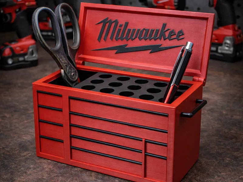 The Toolbox Pen Holder (Milwaukee Edition)