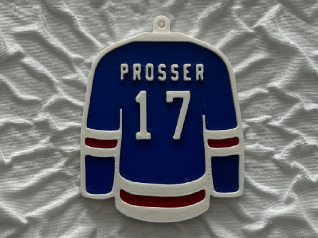 Customizable Hockey Jersey Keychain