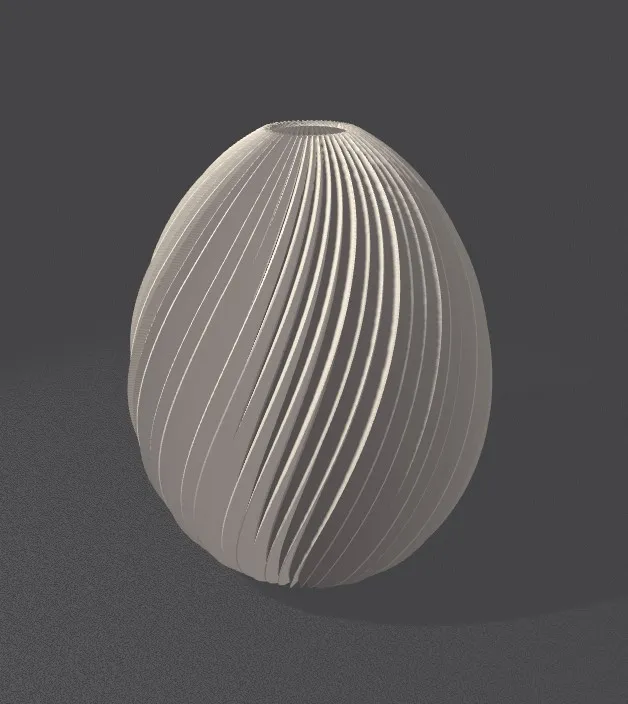 Vase œuf de Pâques torsadé