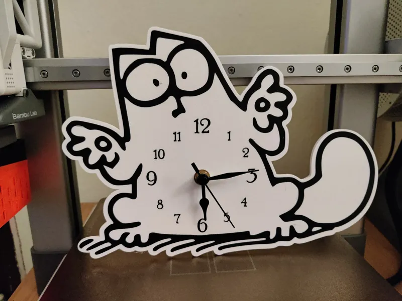 Simon's cat wall clock
