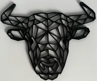 Décoration murale taureau en line art — photo 2