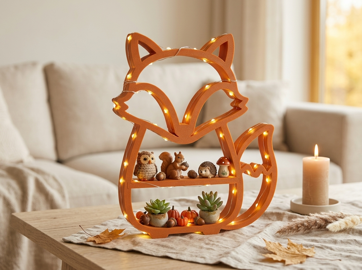 Cute Fox Shelf – Wall & Tabletop Decor - 1