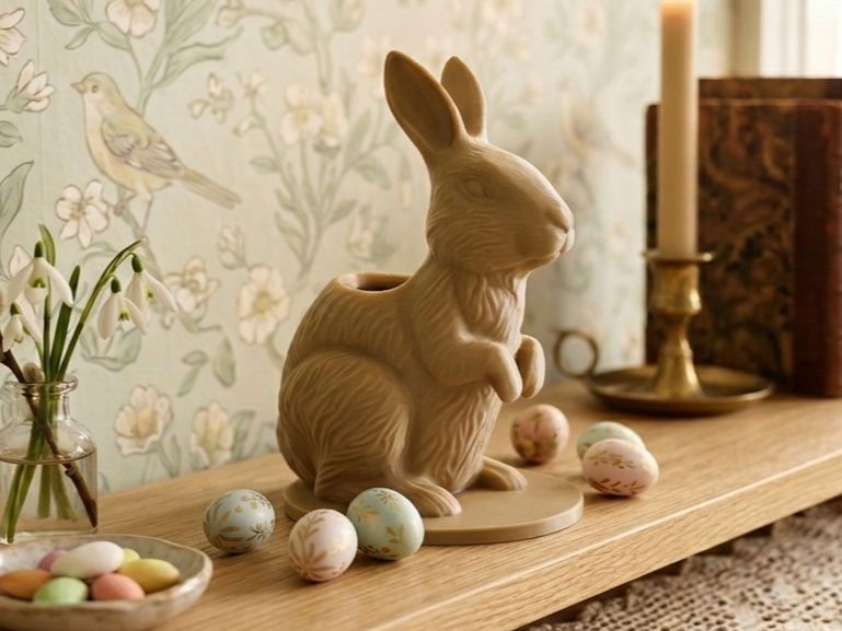 Organic Easter Bunny Rabbit Decoration Vase