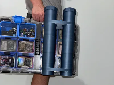 Play mat holder that attaches to HART organizer