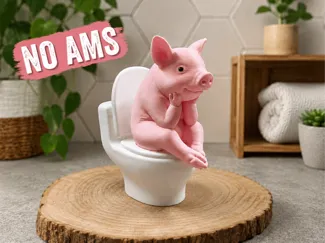 Thinking Pig on Toilet – Funny Desk Decoration