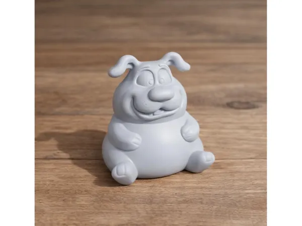 Sculpture de chien tout rond