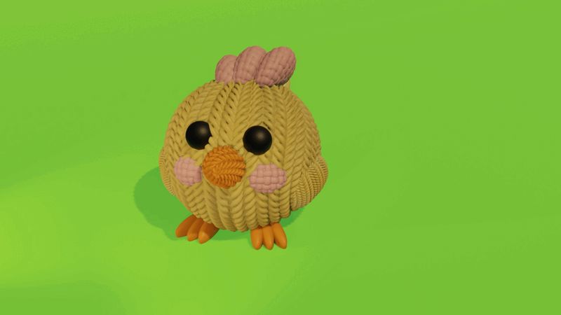 Crochet Chicken Keychain