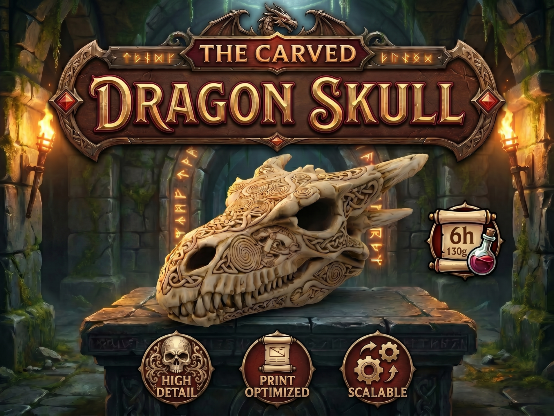 The Carved Dragon Skull 