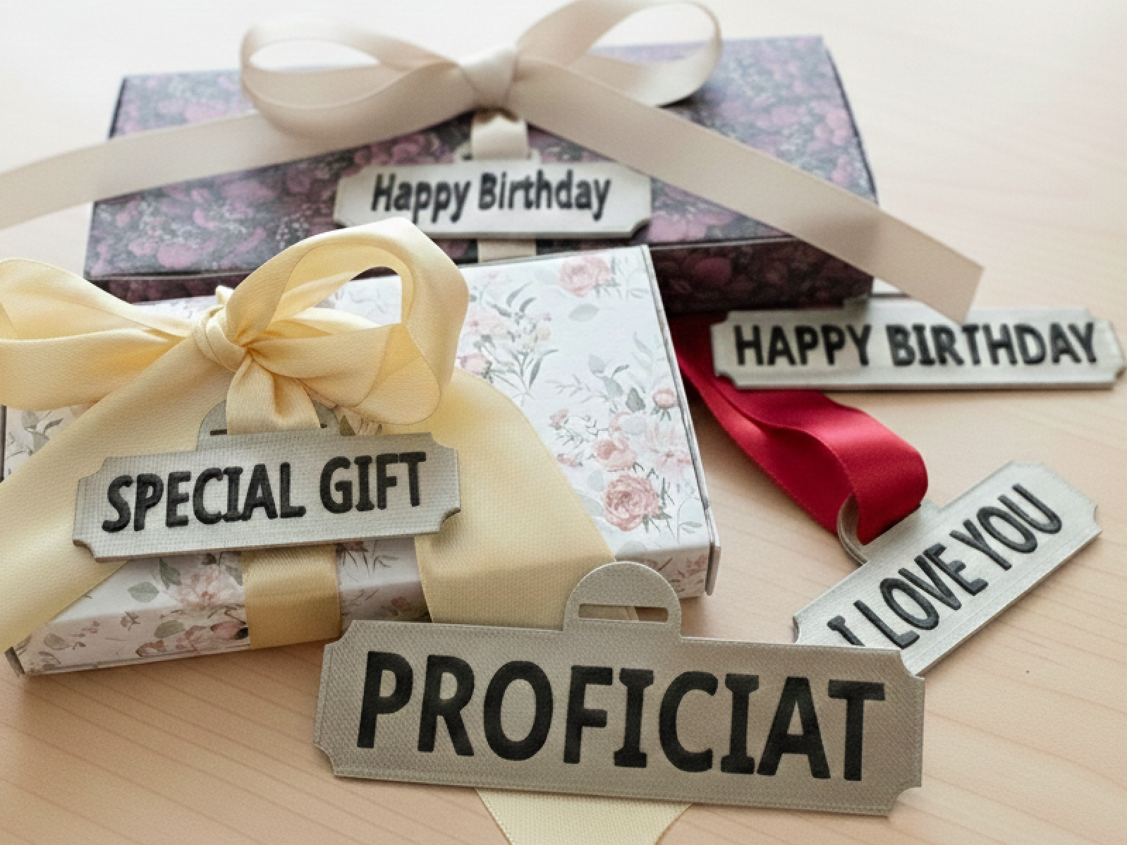 Parametric Ribbon Gift Label
