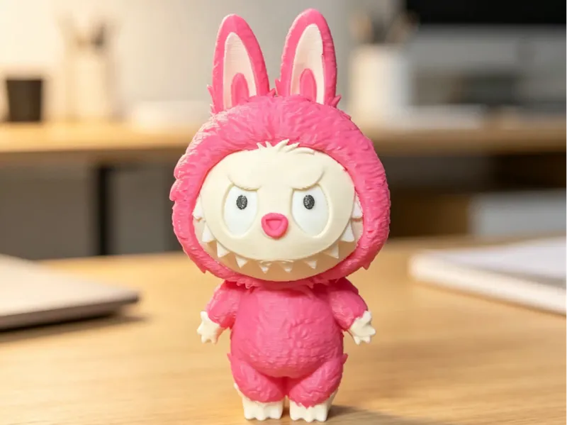 Pink Bunny Monster Figure