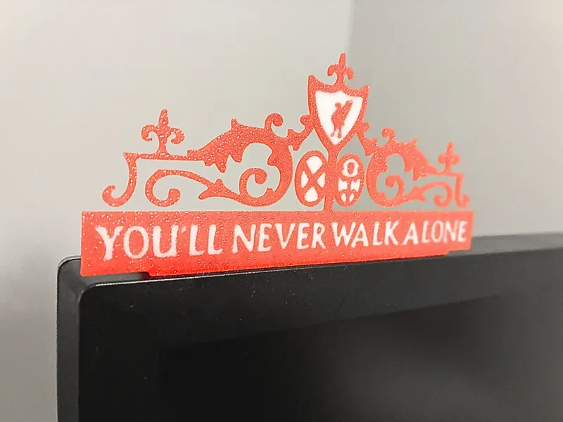 Monitor decoration Liverpool You never walk alone