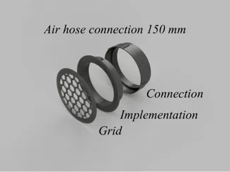 Magnetische Abluft-Durchführung Ø150 mm