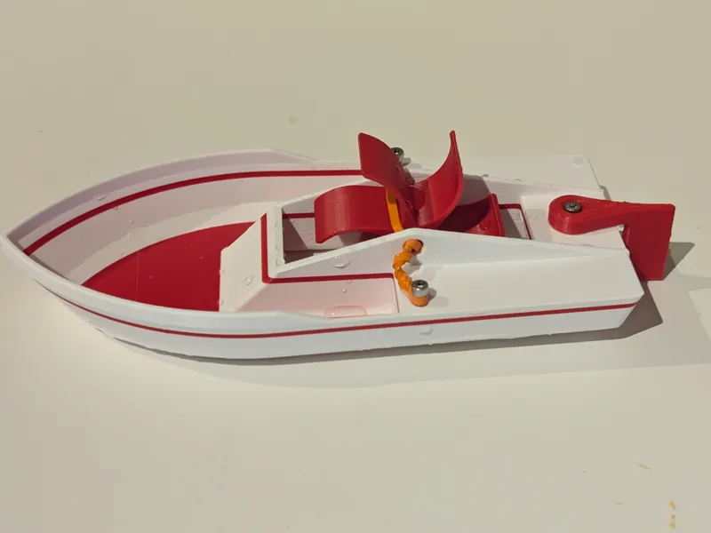 Rubber Band Windup Boat