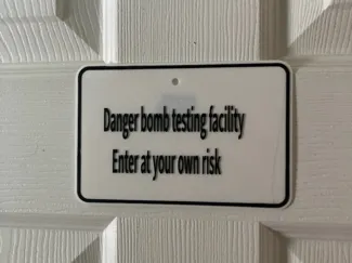 Dangerbombtesting facility enter at your own risk 