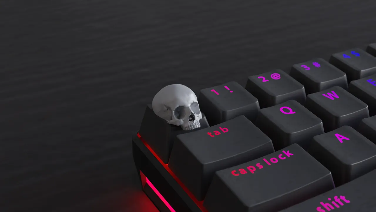 Skull Keycaps view 2