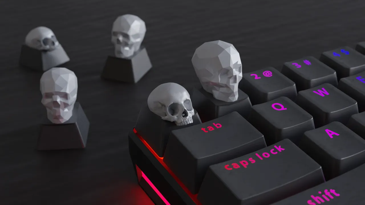 Skull Keycaps view 4
