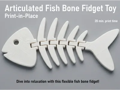 Articulated Fish Bone Fidget Toy - Print-in-Place