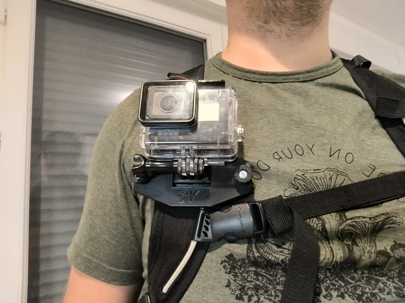Strap clamp with gopro mount