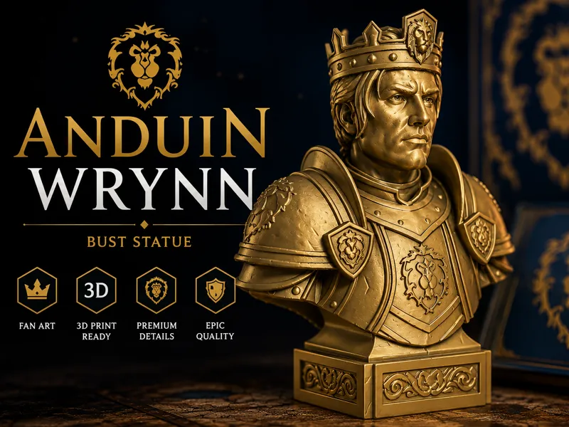 King Anduin Wrynn - World of Warcraft buste