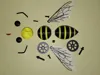 Biker bee with black & yellow stripes