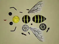 Biker bee with black & yellow stripes