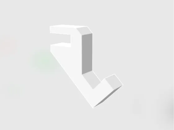 Hook for 2cm shelf