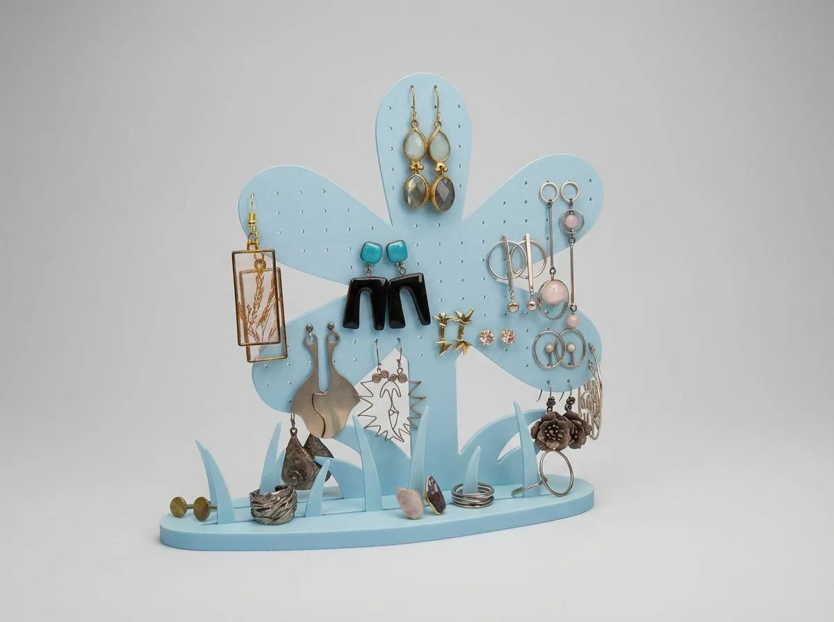 Floral Jewelry Stand for Earrings and Rings view 2