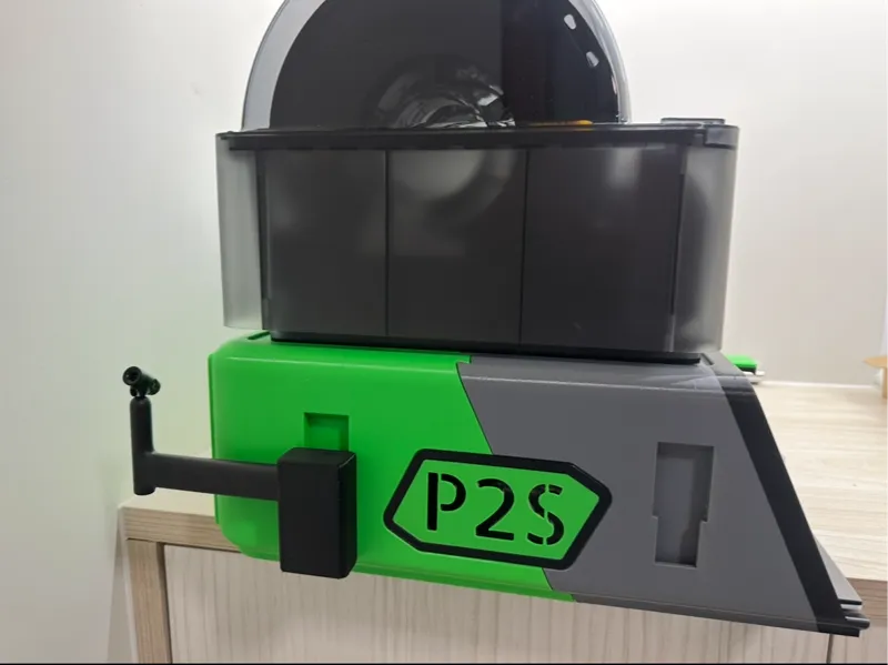 P2S --- AMS 增高架 V3 線材管線導向架 (使用內置料盤支架)