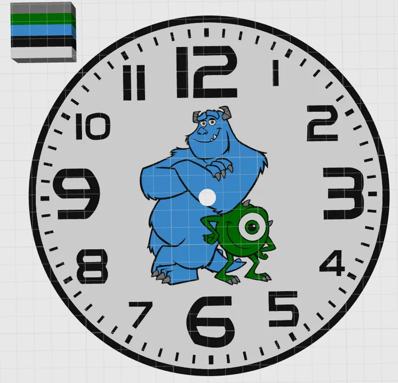 Monster Inc. Clock Face