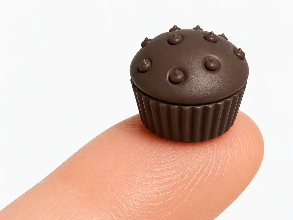 Figura decorativa: Mini Food Icon Series - #48 Muffin. Referencia del modelo original.