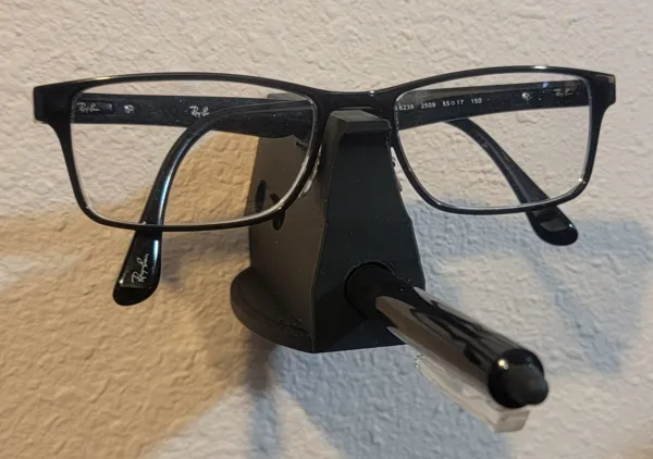 Porte-lunettes et stylo pour moniteur