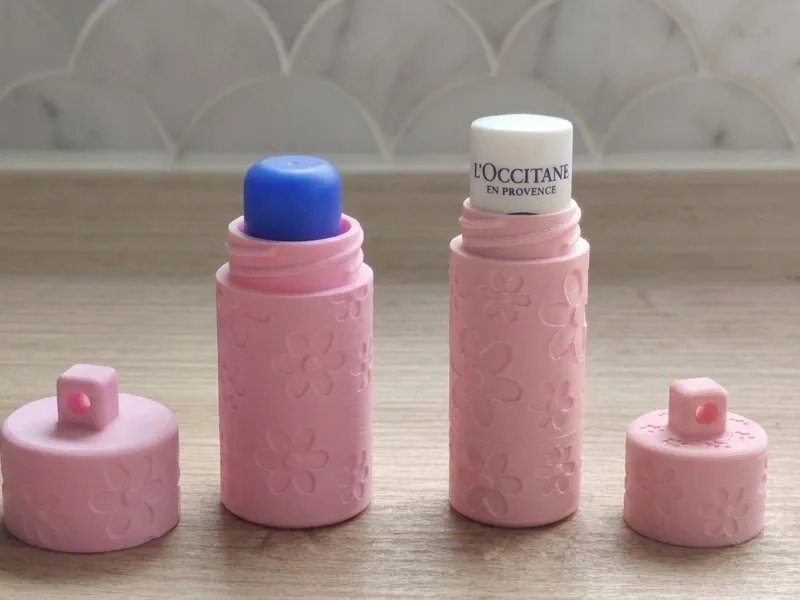 Floral Lip Balm Holder & Keychain Case