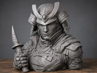Superman Samurai bust statue
