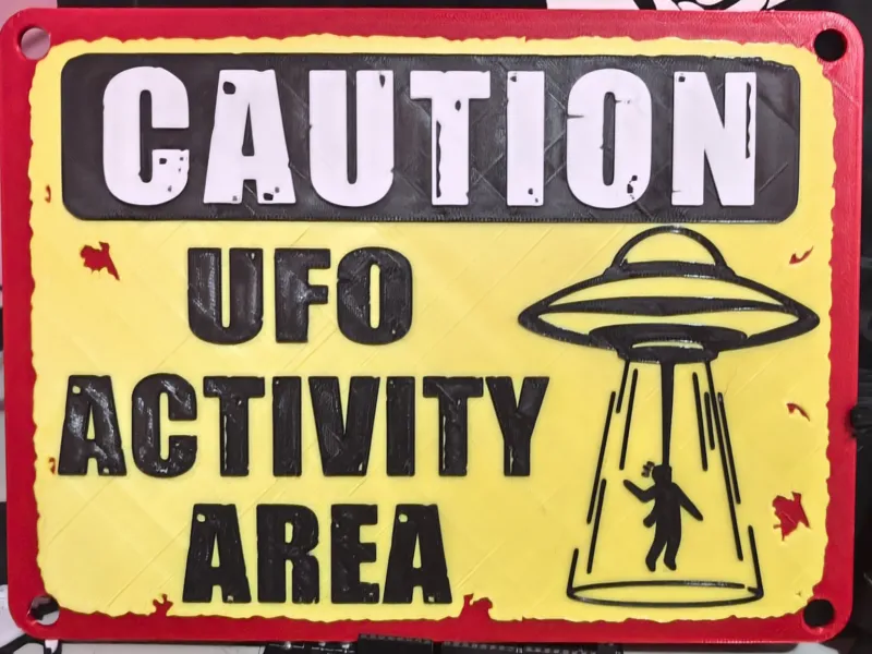 Letrero para cuarto UFO OVNI (SIN AMS).